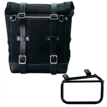 Seitentasche Scram aus Spaltleder 22L-30L + Linker Rahmen Ducati Scrambler (ab 2023)