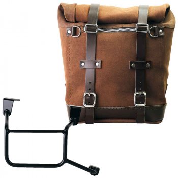 Seitentasche Scram aus Spaltleder 22L-30L + Honda CRF1100L Africa Twin & Adventure Sports (ab 2024) Rahmen Rechts