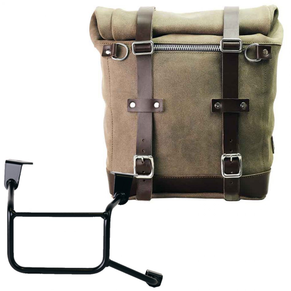 Seitentasche Scram aus Spaltleder 22L-30L + Honda CRF1100L Africa Twin & Adventure Sports (ab 2024) Rahmen Rechts