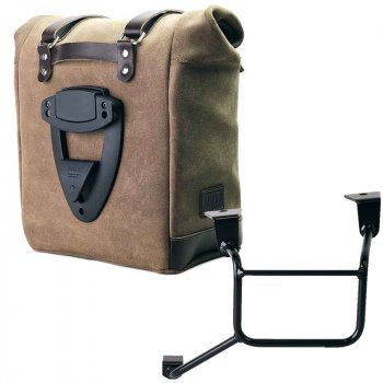 Seitentasche Scram aus Spaltleder 22L-30L + Honda CRF1100L Africa Twin & Adventure Sports (ab 2024) Rahmen Links