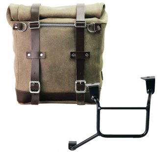 Seitentasche Scram aus Spaltleder 22L-30L + Honda CRF1100L Africa Twin & Adventure Sports (ab 2024) Rahmen Links