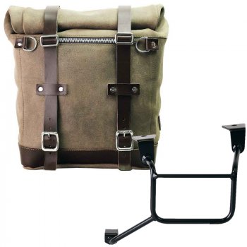 Seitentasche Scram aus Spaltleder 22L-30L + Honda CRF1100L Africa Twin & Adventure Sports (ab 2024) Rahmen Links