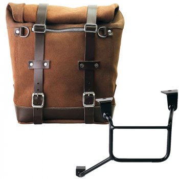 Seitentasche Scram aus Spaltleder 22L-30L + Honda CRF1100L Africa Twin & Adventure Sports (ab 2024) Rahmen Links