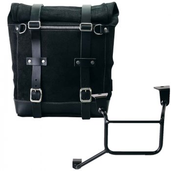 Seitentasche Scram aus Spaltleder 22L-30L + Honda CRF1100L Africa Twin & Adventure Sports (ab 2024) Rahmen Links