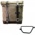 Seitentasche Scram aus Spaltleder 22L-30L + Honda GB350S Rahmen Links
