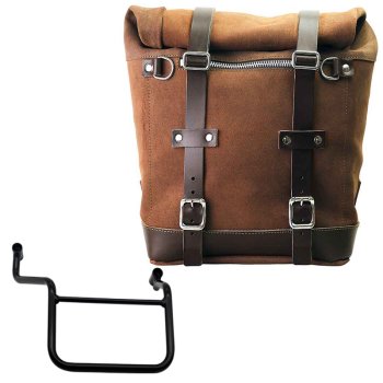 Seitentasche Scram aus Spaltleder 22L-30L + Honda Transalp 750 (ab 2023) Rechter Rahmen
