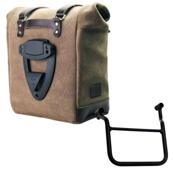 Seitentasche Scram aus Spaltleder 22L-30L + Honda Transalp 750 (ab 2023) Rahmen Links