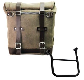 Seitentasche Scram aus Spaltleder 22L-30L + Honda Transalp 750 (ab 2023) Rahmen Links