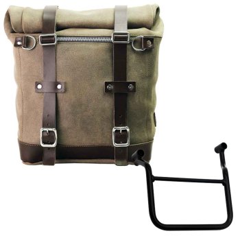 Seitentasche Scram aus Spaltleder 22L-30L + Honda Transalp 750 (ab 2023) Rahmen Links