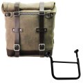 Seitentasche Scram aus Spaltleder 22L-30L + Honda Transalp 750 (ab 2023) Rahmen Links