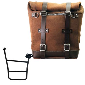Seitentasche Scram aus Spaltleder 22L-30L + KTM 1290/1390 Super Adventure S-R rechter Rahmen