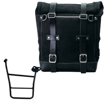 Seitentasche Scram aus Spaltleder 22L-30L + KTM 1290/1390 Super Adventure S-R rechter Rahmen