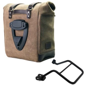 Seitentasche Scram aus Spaltleder 22L-30L + KTM 1290/1390 Super Adventure S-R Linker Rahmen