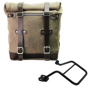 Seitentasche Scram aus Spaltleder 22L-30L + KTM 1290/1390 Super Adventure S-R Linker Rahmen