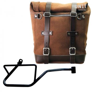 Seitentasche Scram aus Spaltleder 22L-30L + Moto Guzzi V7 EURO5 PLUS (ab 2025) Rahmen Rechts