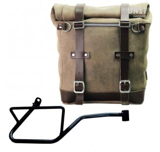 Seitentasche Scram aus Spaltleder 22L-30L + Moto Guzzi V7 EURO5 PLUS (ab 2025) Rahmen Rechts