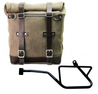 Seitentasche Scram aus Spaltleder 22L-30L + Moto Guzzi V7 EURO5 PLUS (ab 2025) Rahmen Links