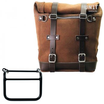 Seitentasche Scram aus Spaltleder 22L-30L + Rechter Hilfsrahmen Triumph Scrambler 1200 XC_XE (ab 2019)