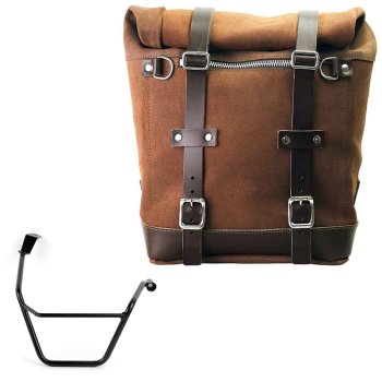 Seitentasche Scram aus Spaltleder 22L-30L + Triumph Street Scrambler 900 (ab 2026) Rechter Rahmen