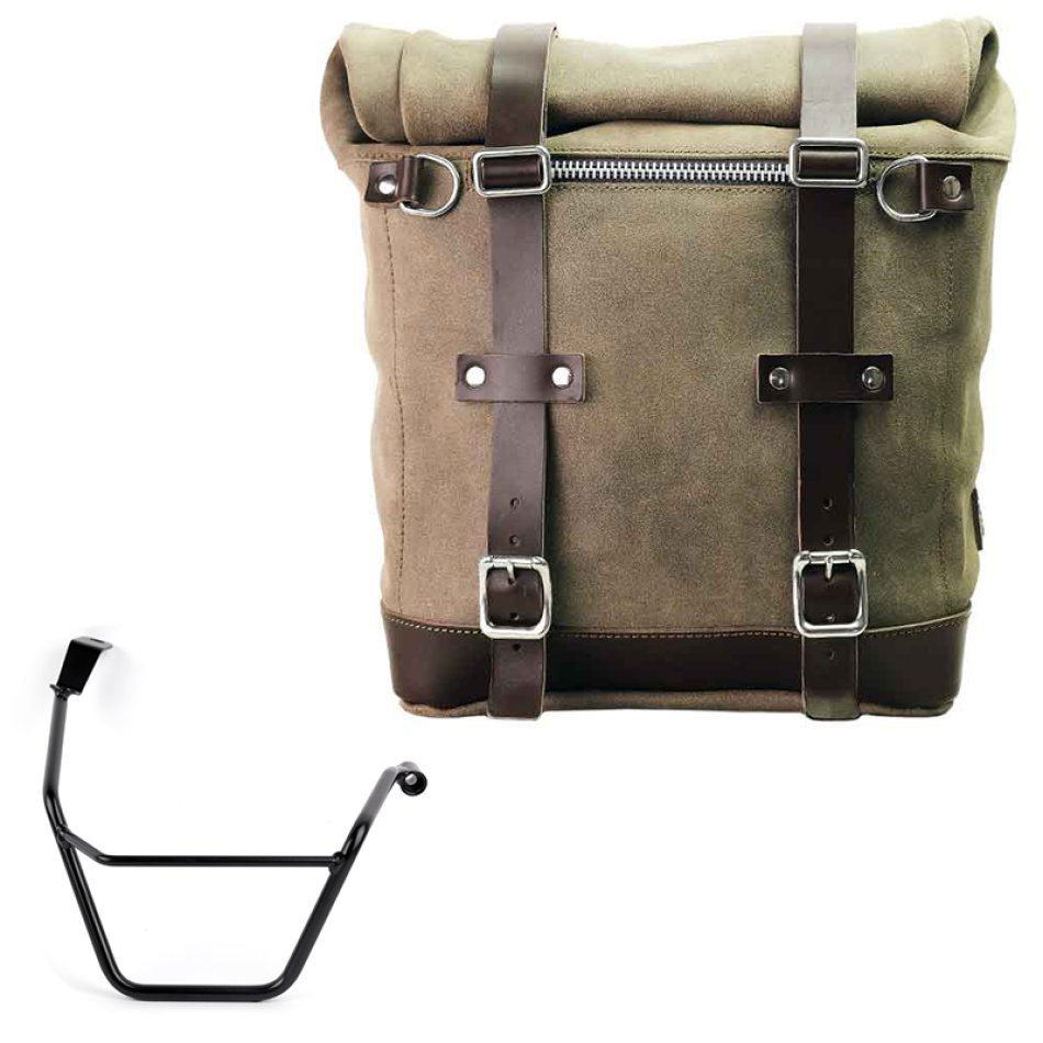 Seitentasche Scram aus Spaltleder 22L-30L + Triumph Street Scrambler 900 (ab 2026) Rechter Rahmen