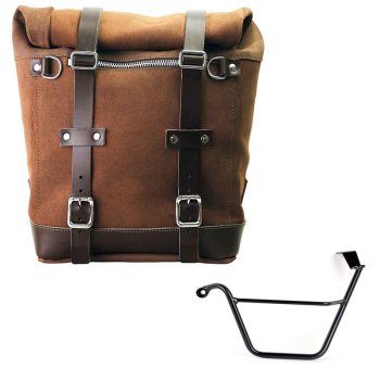Seitentasche Scram aus Spaltleder 22L-30L + Triumph Street Scrambler 900 (ab 2026) Linker Rahmen