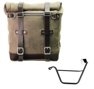 Seitentasche Scram aus Spaltleder 22L-30L + Triumph Street Scrambler 900 (ab 2026) Linker Rahmen