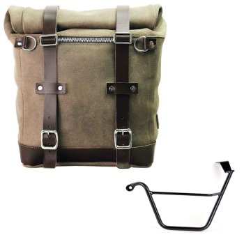 Seitentasche Scram aus Spaltleder 22L-30L + Triumph Street Scrambler 900 (ab 2026) Linker Rahmen