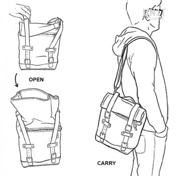 Spalttasche aus Leder