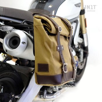 Canvas-Seitentasche + Ducati Scrambler 1100 Rahmen