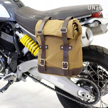Canvas-Seitentasche + Ducati Scrambler 1100 Rahmen