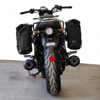 Seitenkoffer Canvas + rechter Hilfsrahmen Guzzi V7.850