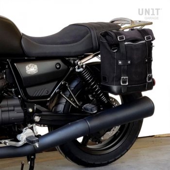 Seitenkoffer Canvas + Linker Hilfsrahmen Guzzi V7.850