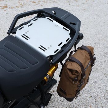 Seitenkoffer Canvas + Pan America 1250 Hilfsrahmen links