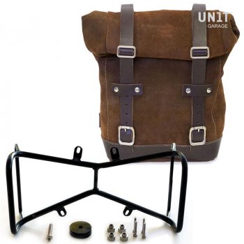 Seitentasche aus Spaltleder + Double NineT symmetrischer Rahmen