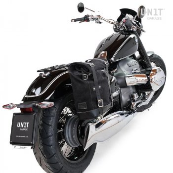 Seitlicher Koffer aus gewachstem Wildleder + Bmw GS 850/1100/1150 und ADV LH-Rahmen