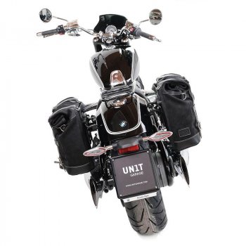 Seitlicher Koffer aus gewachstem Wildleder + Bmw GS 850/1100/1150 und ADV LH-Rahmen