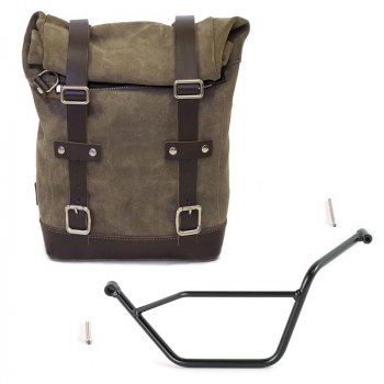 Seitlicher Koffer aus gewachstem Wildleder + linker Bmw R 850R / 1100R / 1150R Hilfsrahmen