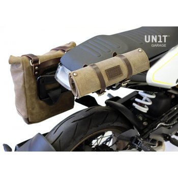 Seitentasche aus Spaltleder + husqvarna 401 Rahmen