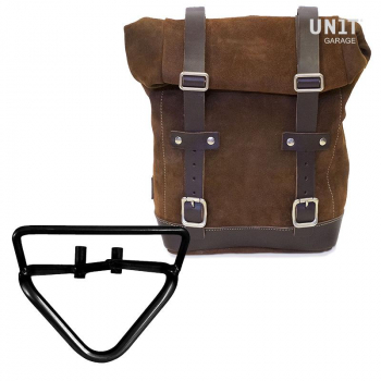 Satteltasche aus Spaltleder + rechter Rahmen Husqvarna 401 (ab 2020)
