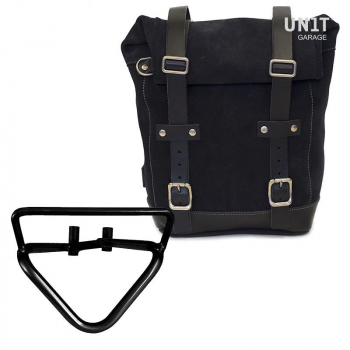 Satteltasche aus Spaltleder + rechter Rahmen Husqvarna 401 (ab 2020)