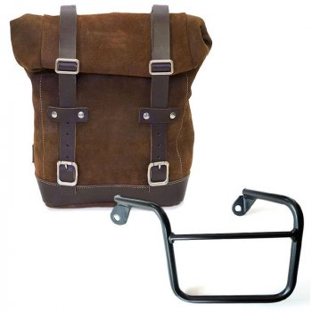 Seitentasche aus Spaltleder + Mash Linke Rahmen