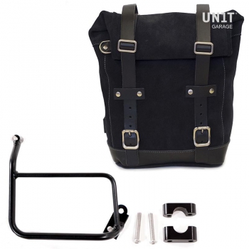 Seitentasche aus Spaltleder + R1200 GS Rahmen