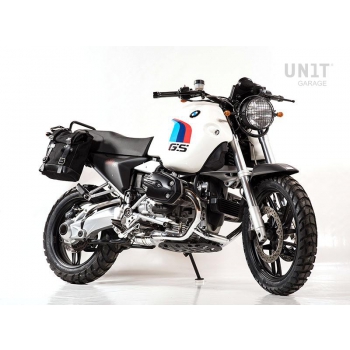 Seitentasche aus Spaltleder + R1200 GS Rahmen