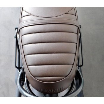 Geteilte Seitentasche aus Leder + Triumph Speed Twin DX-Rahmen