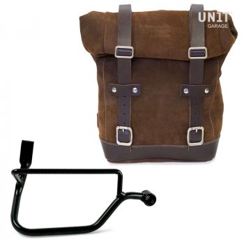 Seitentasche aus Spaltleder + Triumph DX Rahmen Street Twin 900 (2016 Bis heute)