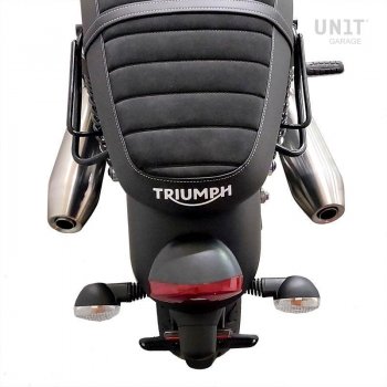 Seitentasche aus Spaltleder + Triumph DX Rahmen Street Twin 900 (2016 Bis heute)