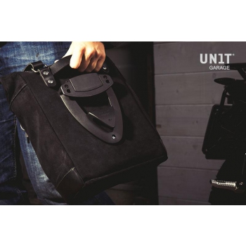 Seitentasche aus Spaltleder + Triumph T100-T120 DX Rahmen (2017<)