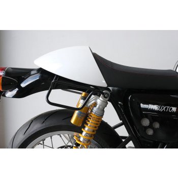 Geteilte Seitentasche aus Leder + Triumph Thruxton DX-Rahmen
