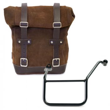 Seitentasche aus Spaltleder + Yamaha Linke Rahmen