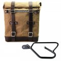 Scram Seitenkoffer in Canvas 22L-30L + Linker Guzzi V9 Bobber Hilfsrahmen